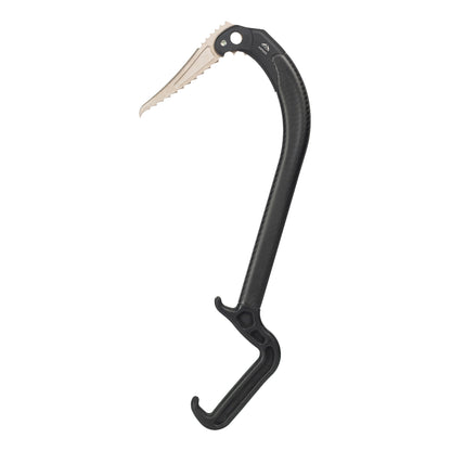 Aspeed ice climbing tool with a fort-dry pick on a white background
