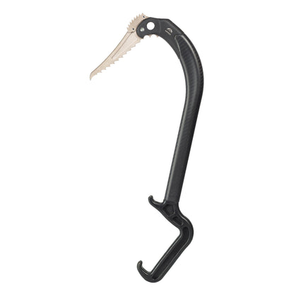 Aspeed ice climbing tool with a carbon handle and fort-sport pick on a white background 